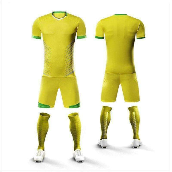 Planet Gates yellow / XL Adult sporting soccer jersey Set Uniforms 18/19 Football training suits Clothes Men Cheap Team Futbol Tracksuit