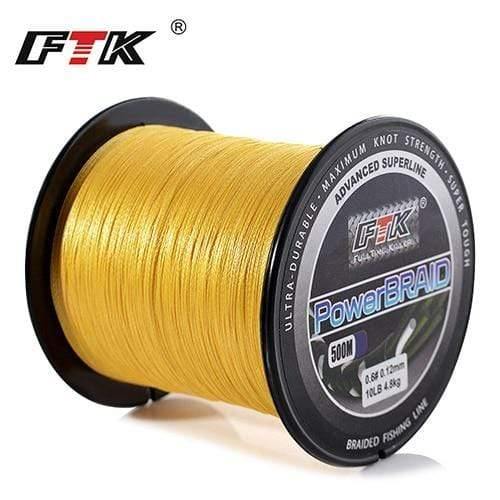 Planet Gates yellow500M / 0.4 Braided Line Fishing cord  8-60LB 0.1-0.4mm 4 Strand  Multifilament Fishing PE Braided Wire 500M Fishing line
