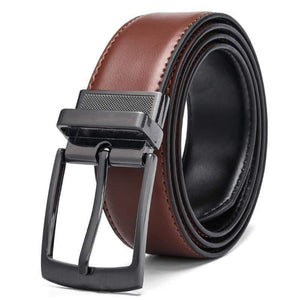 Fashion Male Reversible Leather Belt Men Business Trouser Belt Genuine Men Leather Belts For Jeans Blue Dark Brown Black
