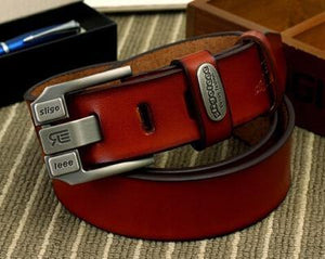 Planet Gates yellowish brown / 115cm Designer high quality  luxury brand genuine leather pin buckle belt for men fashion business men belts male strap
