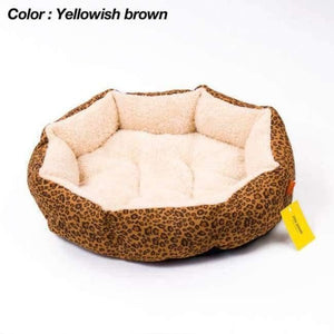 Planet Gates Yellowish brown / M for very small dog Colorful Leopard print Pet Cat and Dog Bed Pink, Yellowish brown, Purplish red, Brown, Gray, Yellow SIZE M,L