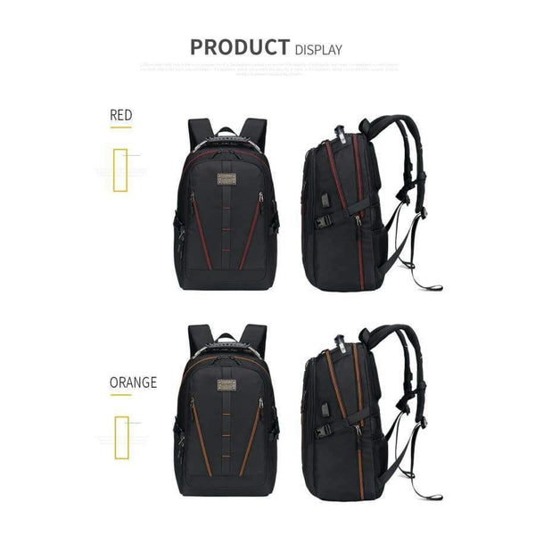 Planet Gates YESO USB Charging Backpack Men Large Capacity Multifunction Teenager Waterproof Oxford Travel Laptop Backpacks For Women Men Bag