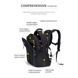 Planet Gates YESO USB Charging Backpack Men Large Capacity Multifunction Teenager Waterproof Oxford Travel Laptop Backpacks For Women Men Bag