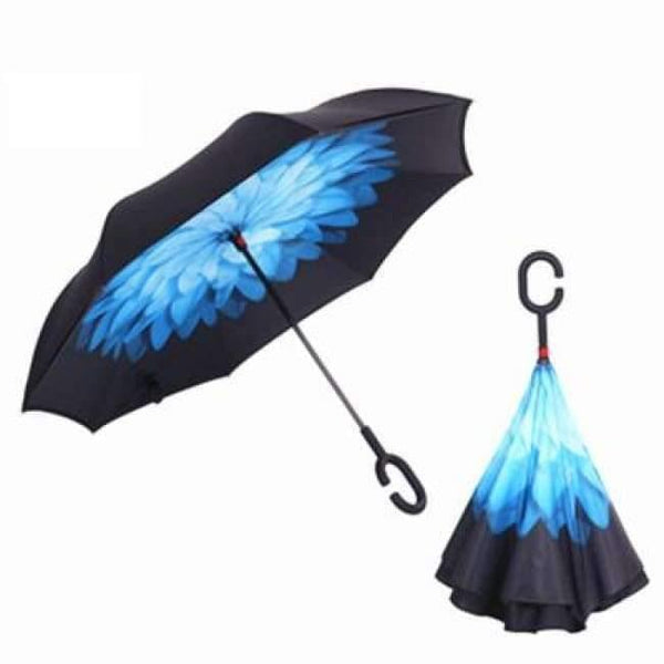 Planet Gates yexue Reverse Umbrella Double Layer Inverted Windproof Rain Car Umbrellas For Women S1004