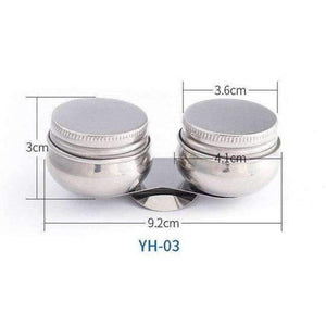 Planet Gates YH 03 1 Piece Stainless Steel Oil Palette Single Double Hole Dipper Painting Oil Pot Oil Painting Art Supplies