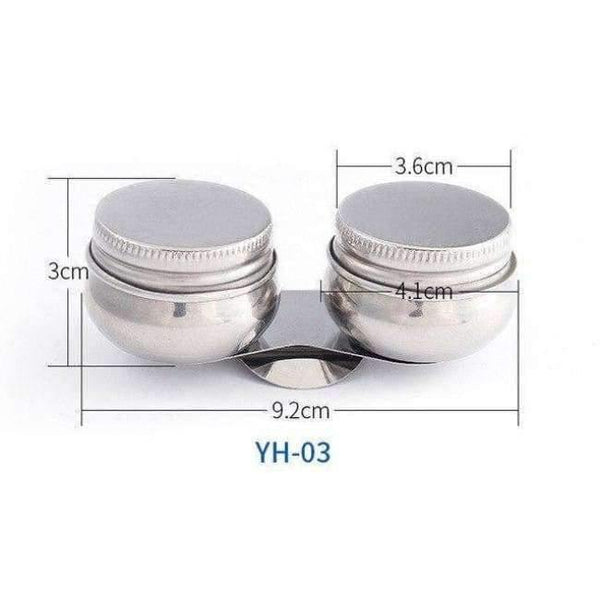 Planet Gates YH 03 1 Piece Stainless Steel Oil Palette Single Double Hole Dipper Painting Oil Pot Oil Painting Art Supplies