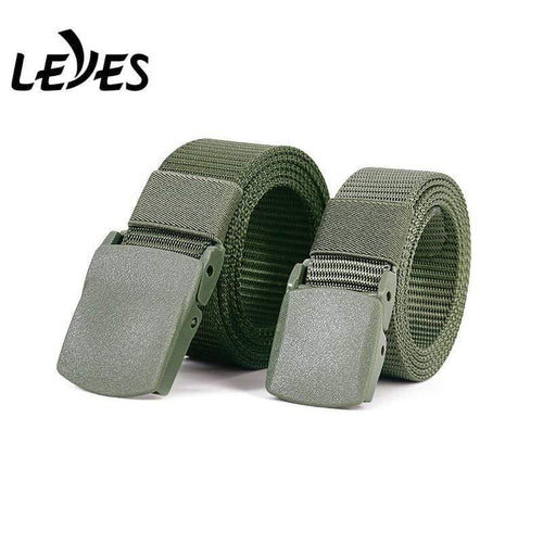Belt Long Plastic Buckle Waist Webbing Canvas Wide Military Training Nylon Tactical Belts For Men Jeans No Metal