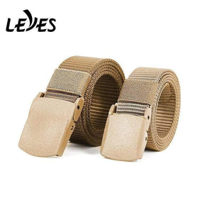 Belt Long Plastic Buckle Waist Webbing Canvas Wide Military Training Nylon Tactical Belts For Men Jeans No Metal
