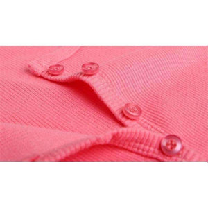 Planet Gates YJDFD8002 White / XL Fashion Winter Women Solid Long Sleeve White Shirt Korean Knitted Sweater Casual Button Pullovers Black Female Tops