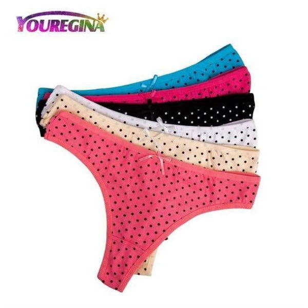 Planet Gates YN7229--Random color / L Women Sexy G-strings Thongs Underwear Cotton Panties Cute Flower Floral Print Ladies Lingerie for Women 6 pcs/lot