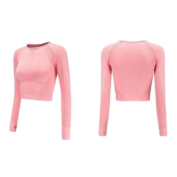 Planet Gates Yoga Shirts for Women Vital Seamless Long Sleeve Crop Top Thumb Hole Fitted Gym Top Shirts Workout Running clothes