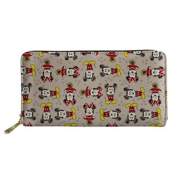 Planet Gates YQ2184Z21 Women Wallets Cartoon Mouse Printing Leather Female Wallet Cute Women's Purse for Coin Card Holder Girls Clutch