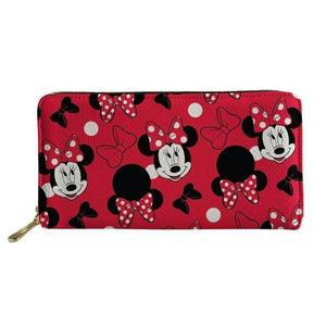 Planet Gates YQ2187Z21 Women Wallets Cartoon Mouse Printing Leather Female Wallet Cute Women's Purse for Coin Card Holder Girls Clutch