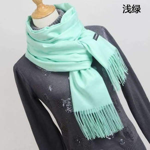 Planet Gates YR001 Light green Scarf Pashmina Cashmere Scarf Wrap Shawl Winter Scarf Women's Scarves Tassel Long Blanket Cachecol High Quality YR001