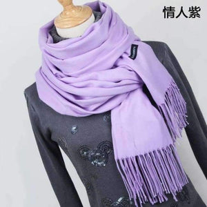 Scarf Pashmina Cashmere Scarf Wrap Shawl Winter Scarf Womens Scarves Tassel Long Blanket Cachecol High Quality Yr001 - Yr001 Purple