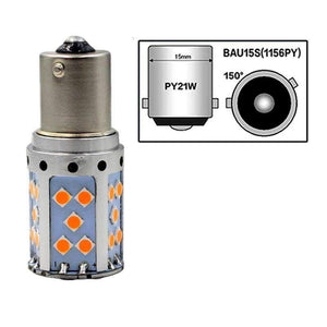 Planet Gates YSY 2pcs 1156 P21W LED PY21W LED Canbus Error Free BAU15S LED No Hyper Flash Amber Yellow 3030 LED Bulbs For Turn Signal Lights