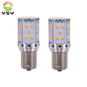 Planet Gates YSY 2pcs 1156 P21W LED PY21W LED Canbus Error Free BAU15S LED No Hyper Flash Amber Yellow 3030 LED Bulbs For Turn Signal Lights