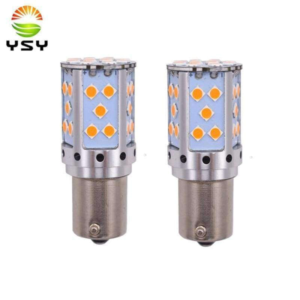 Planet Gates YSY 2pcs 1156 P21W LED PY21W LED Canbus Error Free BAU15S LED No Hyper Flash Amber Yellow 3030 LED Bulbs For Turn Signal Lights