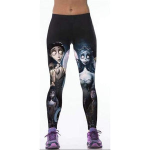 Planet Gates YT2004 / One Size Workout Leggings 3d Print Skull Legging Push Up Breathable Spandex Fitness Clothing Sporting Leggins Women Pants