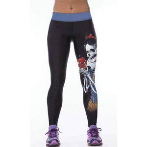 Planet Gates YT2008 / One Size Workout Leggings 3d Print Skull Legging Push Up Breathable Spandex Fitness Clothing Sporting Leggins Women Pants