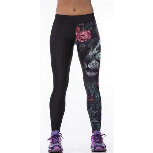 Planet Gates YT2019 / One Size Workout Leggings 3d Print Skull Legging Push Up Breathable Spandex Fitness Clothing Sporting Leggins Women Pants