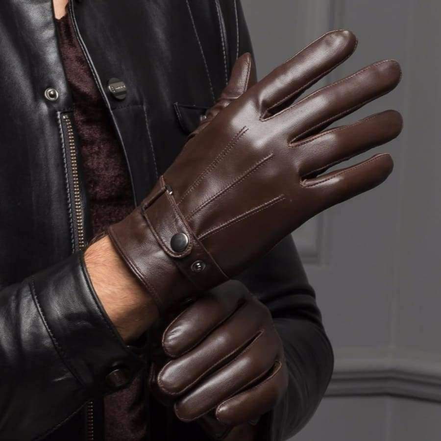 Planet Gates YY 8597 Male 2018 Spring/Winter Real Leather Short Thin/Thick Black/Brown Touched Screen Glove Man Gym Luvas Car Driving Mittens