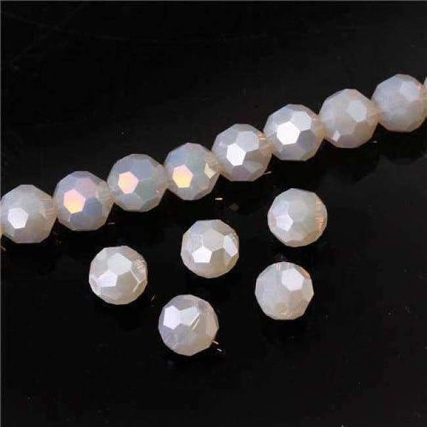 Planet Gates Z122AB / 3mm 200pcs 8mm Austria Opal Round Ball Crystal Beads for Bracelet Making Diy Material Perles Loose Faceted Spacer Glass Beads Z172