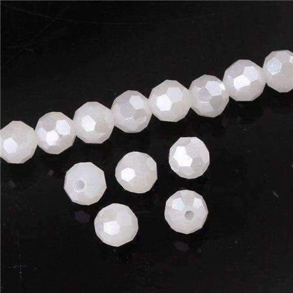 Planet Gates Z126AB / 3mm 200pcs 8mm Austria Opal Round Ball Crystal Beads for Bracelet Making Diy Material Perles Loose Faceted Spacer Glass Beads Z172