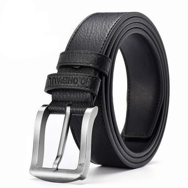 Planet Gates Z222 Black 3.3CM / 90cm Genuine leather luxury strap male belts for men new fashion classic vintage pin buckle men belt High Quality