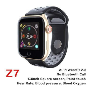Planet Gates z7 gold / add gift box Bluetooth Call Dial Answer Watch Smart Watch Band Heart Rate Monitor Fitness Tracker Wearing Wristband Bracelet MTK 2502 IOS