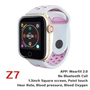 Planet Gates z7 gold pink / add gift box Bluetooth Call Dial Answer Watch Smart Watch Band Heart Rate Monitor Fitness Tracker Wearing Wristband Bracelet MTK 2502 IOS