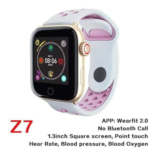 Planet Gates z7 gold pink / add gift box Bluetooth Call Dial Answer Watch Smart Watch Band Heart Rate Monitor Fitness Tracker Wearing Wristband Bracelet MTK 2502 IOS