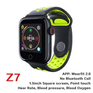 Planet Gates z7 green / add gift box Bluetooth Call Dial Answer Watch Smart Watch Band Heart Rate Monitor Fitness Tracker Wearing Wristband Bracelet MTK 2502 IOS