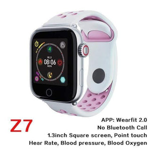 Planet Gates z7 silver pink / add gift box Bluetooth Call Dial Answer Watch Smart Watch Band Heart Rate Monitor Fitness Tracker Wearing Wristband Bracelet MTK 2502 IOS