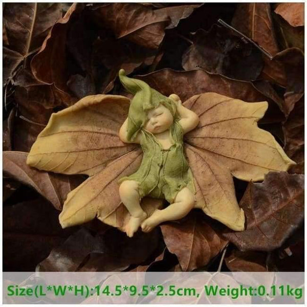 Planet Gates Z7741A Collection Angel Figurine Miniature Fairy Garden Ornament Leaf baby Christmas tree Decoration For Home Christmas gift
