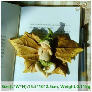 Planet Gates Z7742A Collection Angel Figurine Miniature Fairy Garden Ornament Leaf baby Christmas tree Decoration For Home Christmas gift