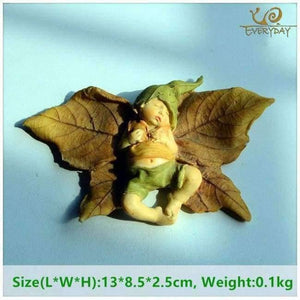 Planet Gates Z7743A Collection Angel Figurine Miniature Fairy Garden Ornament Leaf baby Christmas tree Decoration For Home Christmas gift