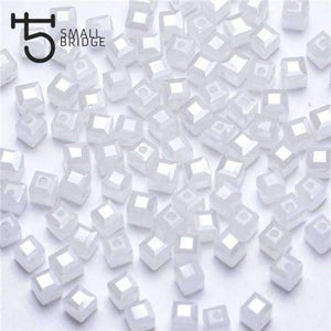 Planet Gates z913ab / 4mm 100pcs 4 6mm Austria Faceted Cube Glass Beads for Bracelets Making Women Diy Jewelry Perles Green Crystal Loose Beads Wholesale Z901