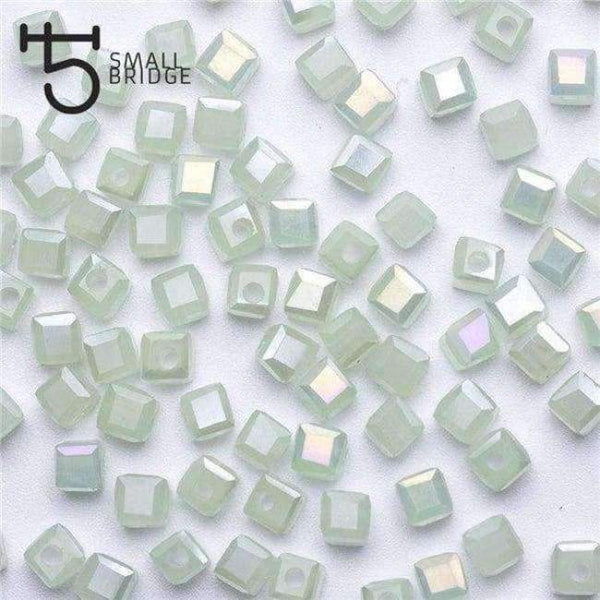 Planet Gates z915ab / 4mm 100pcs 4 6mm Austria Faceted Cube Glass Beads for Bracelets Making Women Diy Jewelry Perles Green Crystal Loose Beads Wholesale Z901