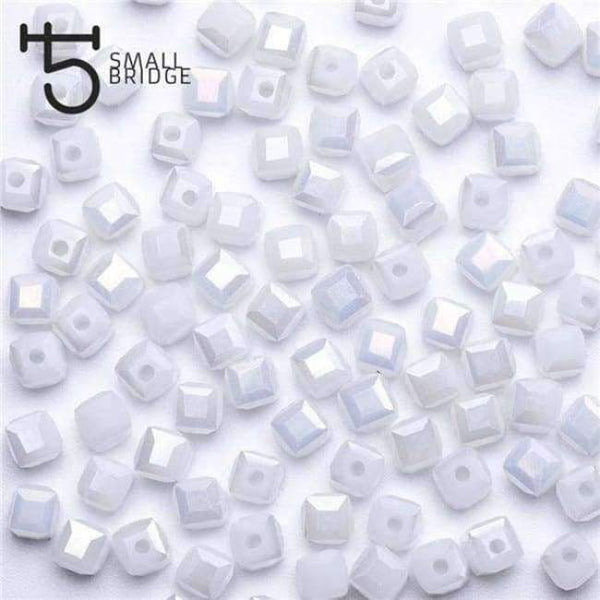 Planet Gates z919ab / 4mm 100pcs 4 6mm Austria Faceted Cube Glass Beads for Bracelets Making Women Diy Jewelry Perles Green Crystal Loose Beads Wholesale Z901