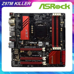 Planet Gates Z97M KILLER For ASRock Desktop Used Motherboard DDR3 Z97 LGA 1150 SATA3 USB 3.0 Micro-ATX Gaming PC Motherboard Core i3 i5 i7