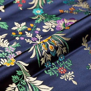 Planet Gates zanglan / 50x75cm Flower Fabrics Brocade Jacquard Pattern Fabric For Sewing Cheongsam And Kimono Material For DIY