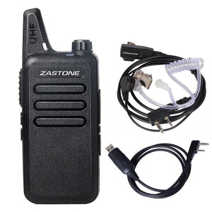 Planet Gates Zastone X6 UHF 400-470MHz MINI Radio Handheld Two-Way Communication Equipment Portable Walkie Talkie With headset Cable ZT-X6