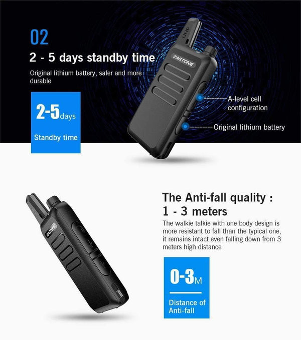 Planet Gates Zastone X6 UHF 400-470MHz MINI Radio Handheld Two-Way Communication Equipment Portable Walkie Talkie With headset Cable ZT-X6