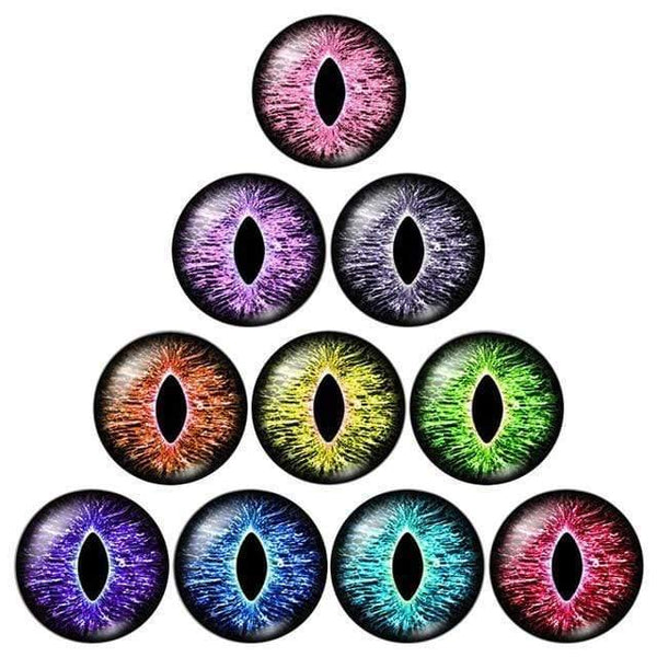 Planet Gates ZB0505 / 12mm Eye pupil 10pcs 12mm/18mm/20mm/25mm Round photo glass cabochon demo flat back Making findings ZB0500