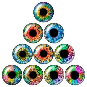 Planet Gates ZB0752 / 14mm Eye pupil 10pcs 12mm/18mm/20mm/25mm Round photo glass cabochon demo flat back Making findings ZB0500
