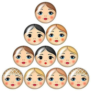 Planet Gates ZB1116 / 30mm Russian Doll 10pcs mixed 12mm/18mm/20mm/25mm Round photo glass cabochon demo flat back Making findings