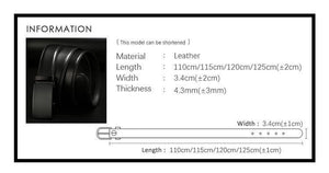 Planet Gates ZD-without buckle / 105cm 28to30 Inch Leather Belts For Men Automatic Male Belts Cummerbunds Leather Belt Men dropshipping Black Belts 105cm-125cm