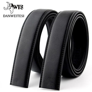 Planet Gates ZD-without buckle / 105cm 28to30 Inch Leather Belts For Men Automatic Male Belts Cummerbunds Leather Belt Men dropshipping Black Belts 105cm-125cm