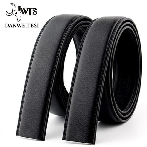 Planet Gates ZD-without buckle / 105cm 28to30 Inch Leather Belts For Men Automatic Male Belts Cummerbunds Leather Belt Men dropshipping Black Belts 105cm-125cm